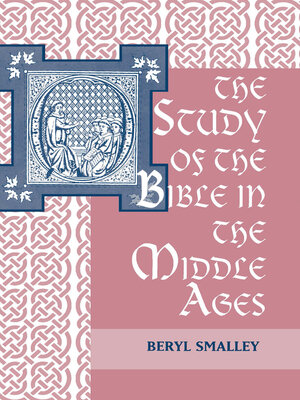 cover image of The Study of the Bible in the Middle Ages